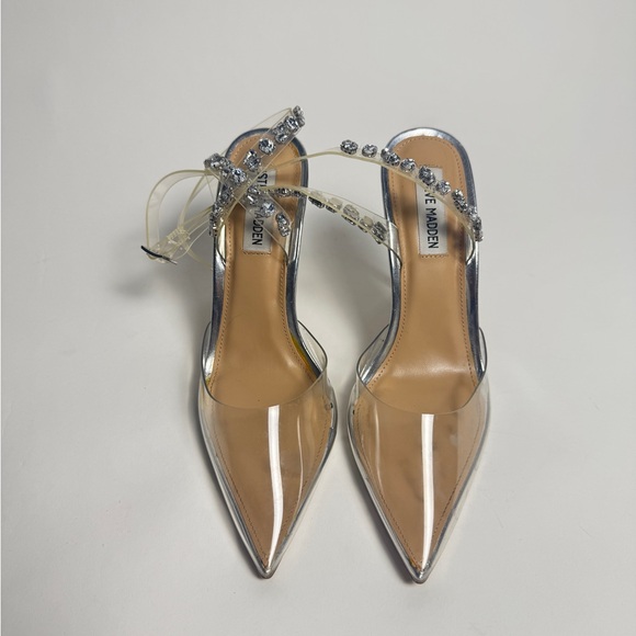 Steve Madden Shoes - Steve Madden Metallic and Transparent Heels